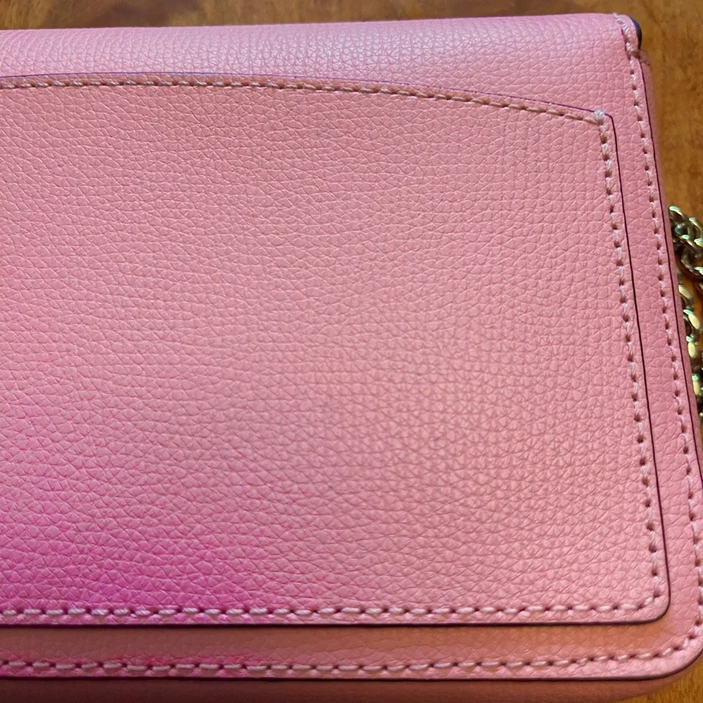 Kate Spade Candy Pink Crossbody Leather Purse With Chain Handle - Picture 4 of 12